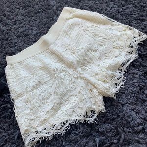 White Crochet Shorts